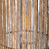 LED SOLAIRE LED "KORBINIAN" pour le jardin et la terrasse, lampe décorative en métal avec tension de jute dans la nature, LED lampe solaire fermement installée pour l'extérieur 29 x 13 cm
