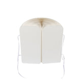 Pouf J-Line pliable en papier blanc cassé - utilisation comme repose-pieds