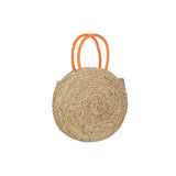 Détail du sac de plage J-Line en jonc de mer, mettant en valeur la texture