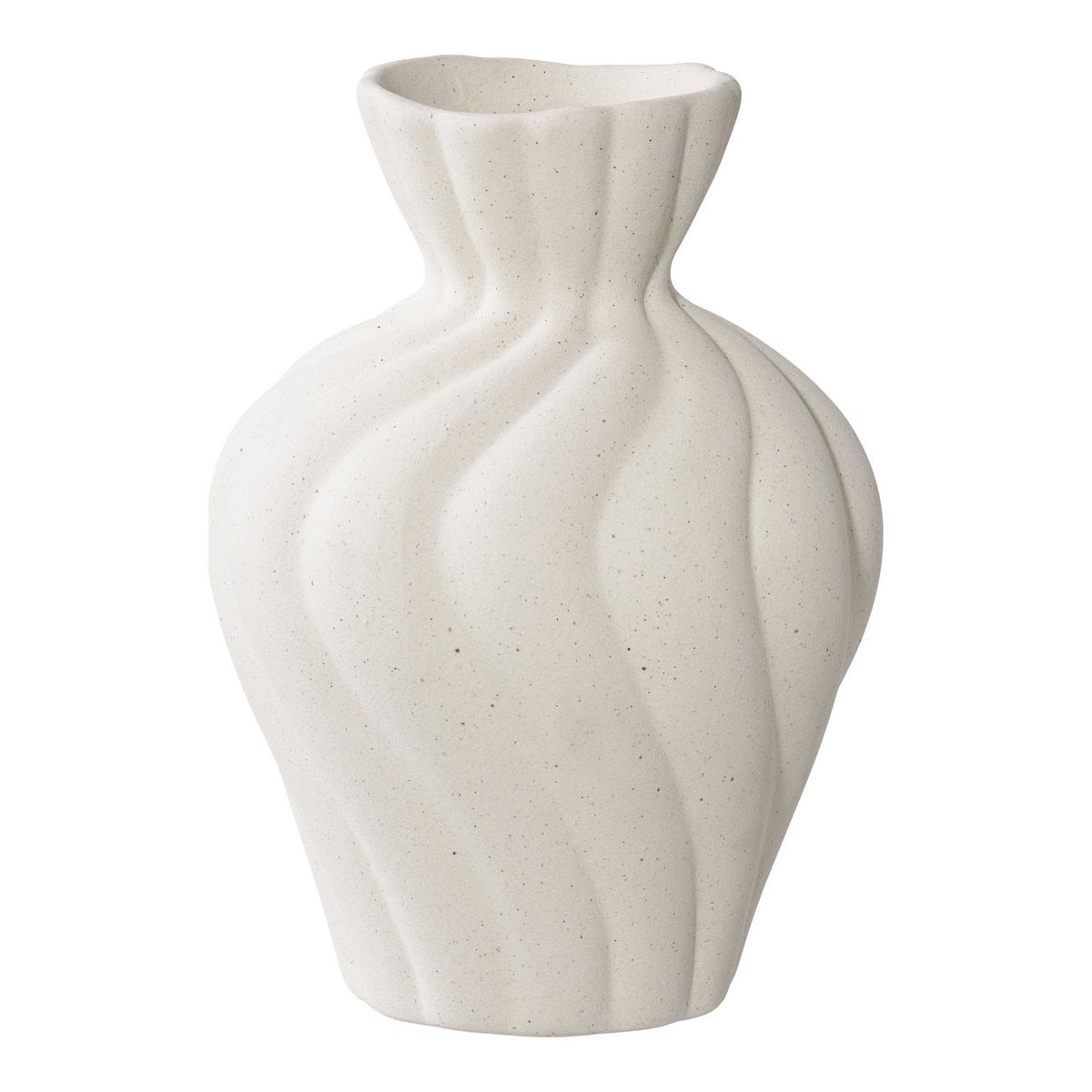 Vase en céramique blanc, détail du motif