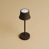 Lot de 8 lampes de table rechargeables moka brun avec station de recharge