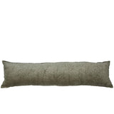 Coussin en velours Delfina olive 120x30