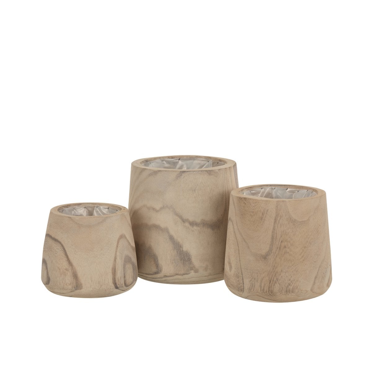 Pot de fleurs Paulownia blanc de J-Line, en situation dans un salon moderne