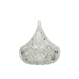 Bocal pointu en verre transparent J-Line, vue de côté