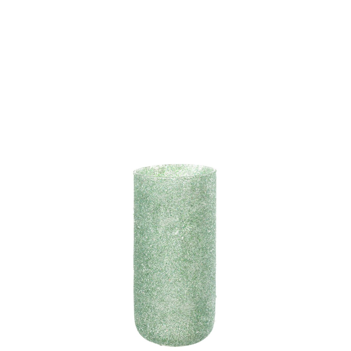 Bougeoir J-Line Fore en verre vert - vue latérale