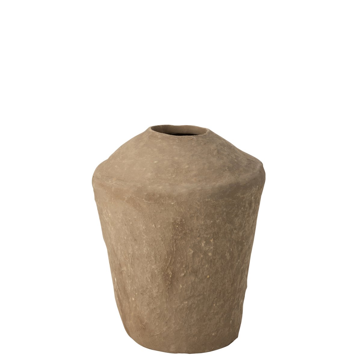 Vase Grand Tchad en papier mâché marron, 58 cm de hauteur, style bohème
