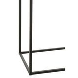 Console J-Line en métal noir dans un salon contemporain, décor chic.