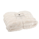 Plaid Velours Côtelé Blanc J-Line - vue générale