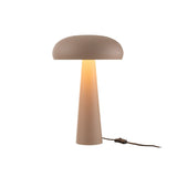 Lampe de table J-Line taupe vue de face, design moderne en métal