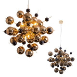 «Explosion» de la lampe en métal et en verre, versions G9, lampe suspendue pour salle à manger, salon, couloir ou bureau, Øca. 65 cm