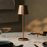 Lot de 4 lampes de table rechargeables avec station de recharge Maya cuivre