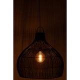 Abat-jour poire noir J-Line, ambiance salon