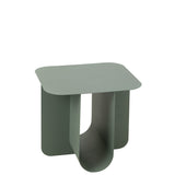 Table d'Appoint Carrée Métal Vert - mise en scène décorative