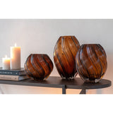 Vase J-Line Carol - verre - marron - S