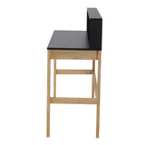 Bureau noir moderne, vue latérale