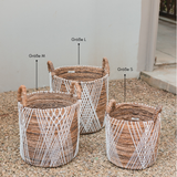 Panier à linge | Panier de plantes | Panier de rangement JUWANA en fibre de bananier