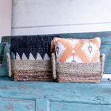 Panier de rangement | Panier décoratif KAPAUKU en fibre de bananier et jonc de mer (2 tailles)