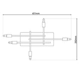 LED Plafond "Ancona" avec rétro-éclairage en métal en noir et laiton, versions G9, lampe pour le salon, la salle à manger, le couloir et le bureau, environ 41 x 25 cm