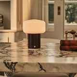 Lampe de table rechargeable marron foncé Robin