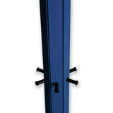 Gorillz Molto - Industriel - Porte-manteau sur pied - 14 patères - Bleu - Copie en métal