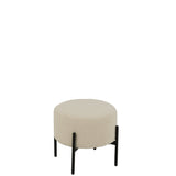 Tabouret J-Line Bouclé avec une plante décorative