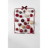 Pendentif J-Line Heart Sequins en textile bordeaux, élégant et festif