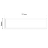 Panneau LED lampe au plafond "Nico", lampe au plafond métallique fonctionnelle et le plastique en blanc, avec des LED fixes et de nombreuses fonctions, idéales pour le bureau, la pratique ou l'atelier, environ 119,5 cm de long