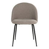 Détail du tissu en polyester de la chaise Geneve, couleur pierre