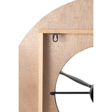 Détail de l'horloge J-Line Sodi, finition en bois de qualité
