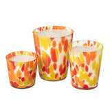 Bougie Parfumée J-Line Noa Rouge/Jaune Grande - ambiance décorative