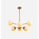 Lampe suspendue Gina Or Blanc 6 Lumières