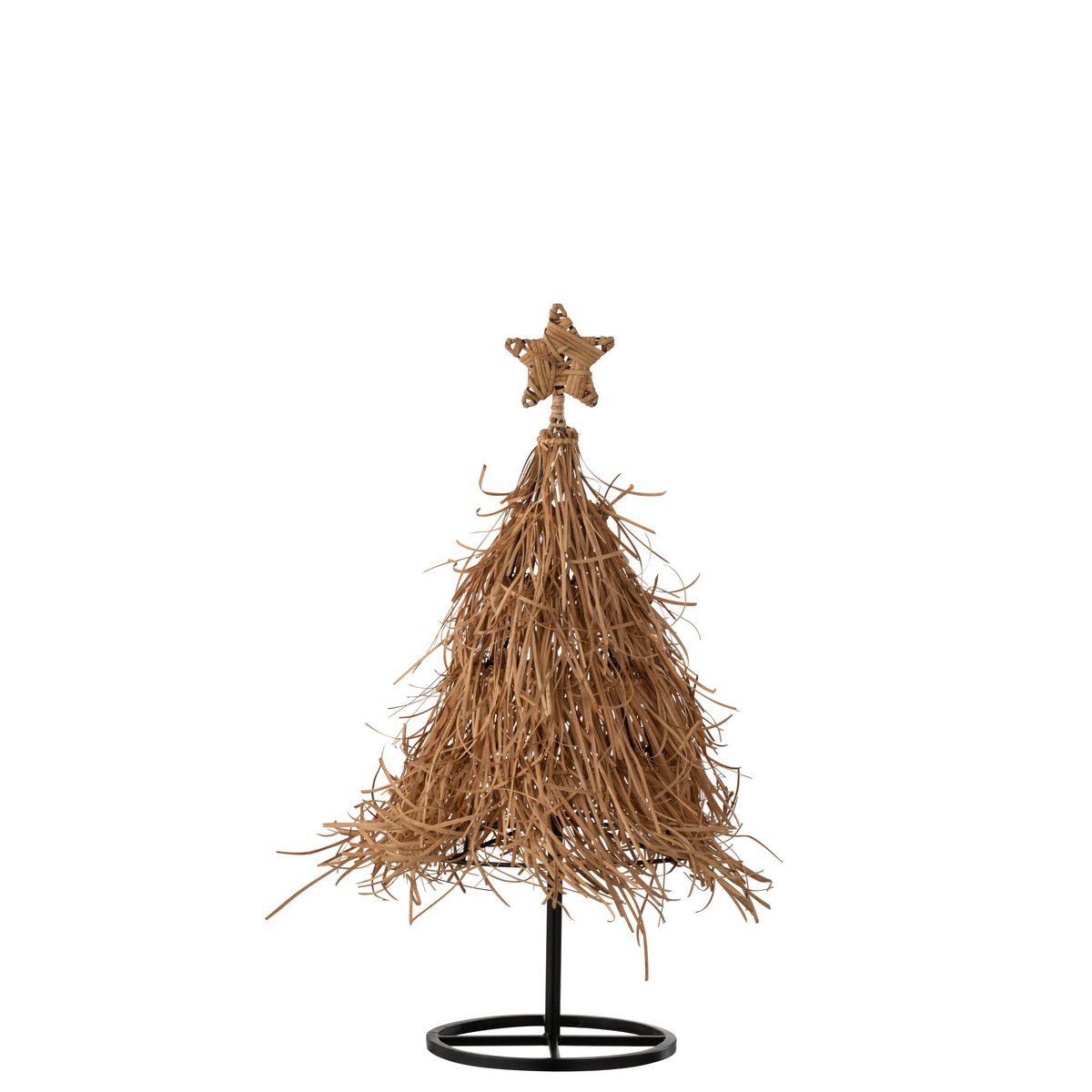 Arbre de Noël Étoile en Rotin Petit J-Line - décor naturel élégant