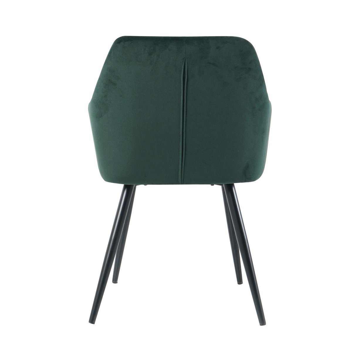 Ensemble de fauteuils en velours noir dans une salle à manger