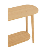 Vue latérale de la console carrée J-Line en bambou