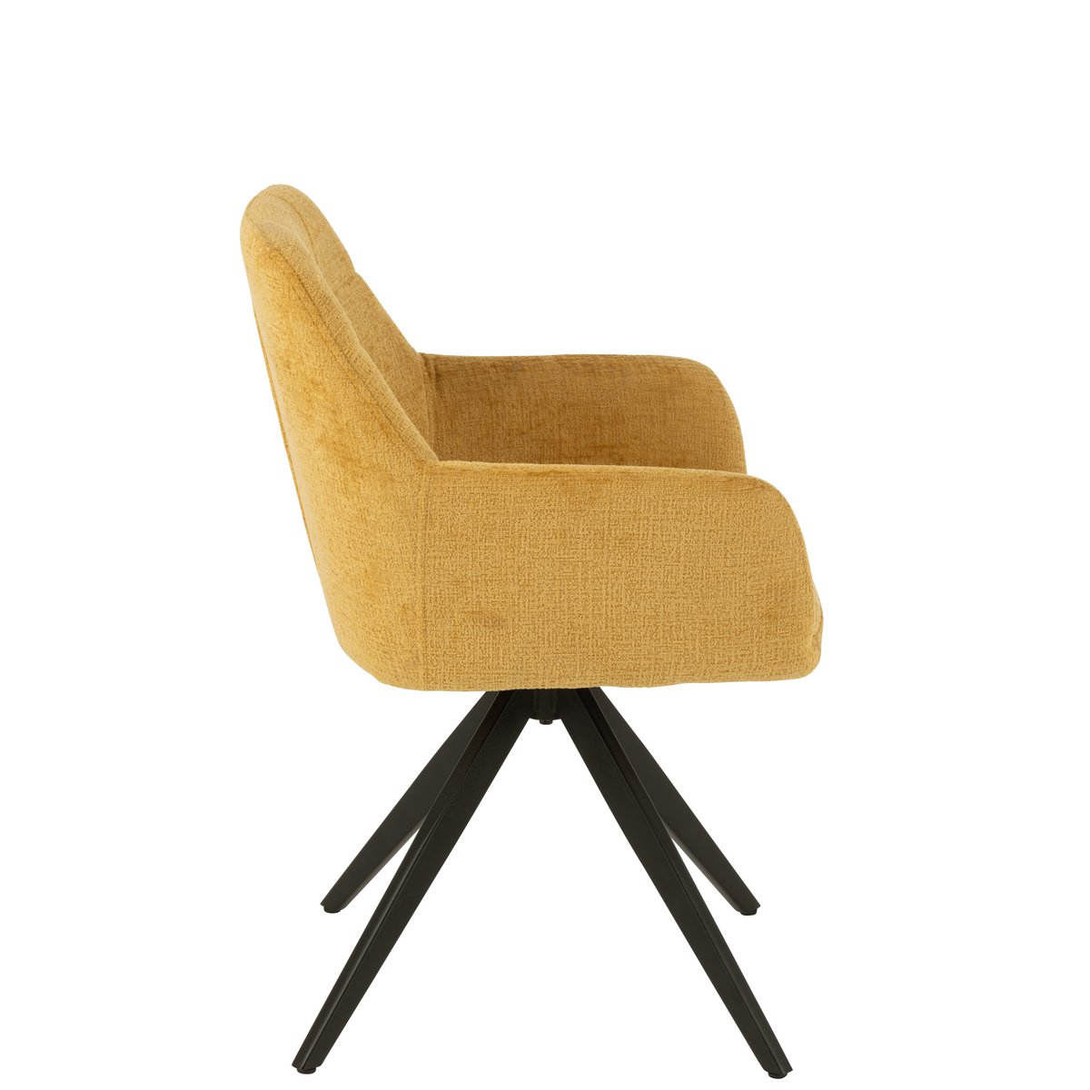 Détail de la chaise Louna J-Line en acrylique ocre