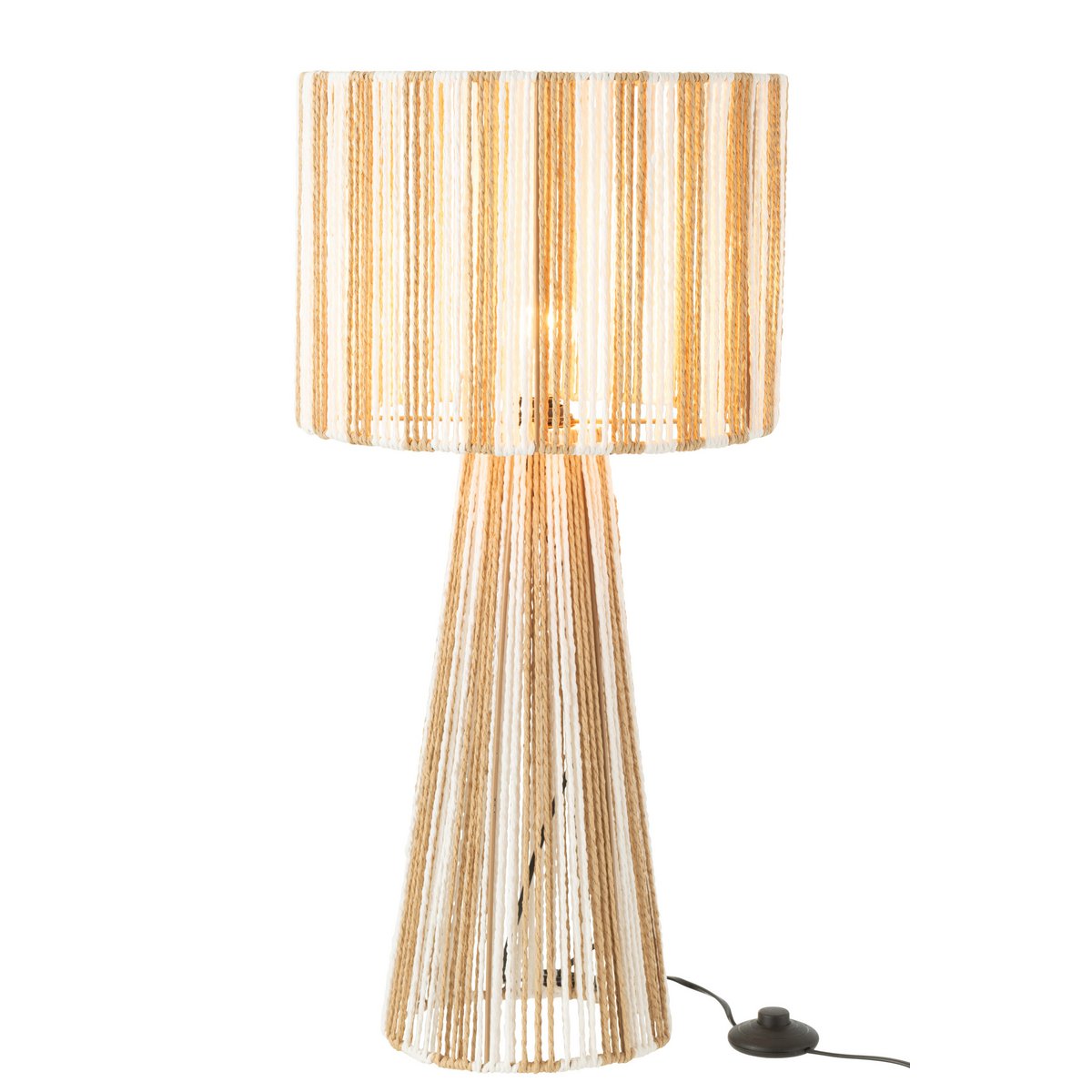 Lampe J-Line Ropes en métal et papier, vue de face