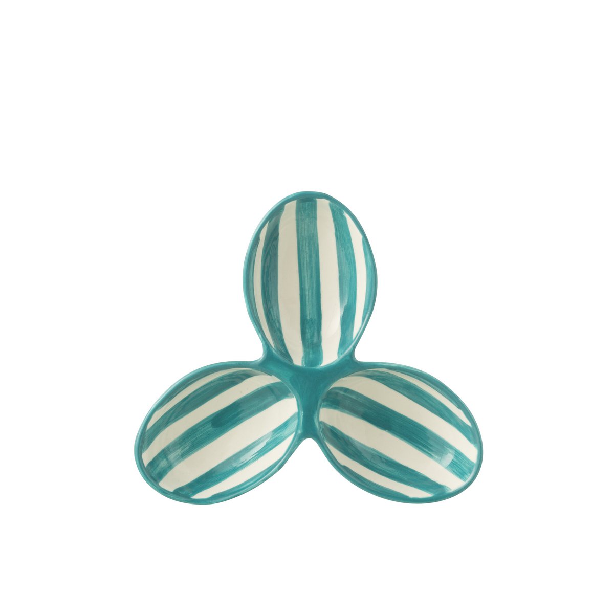 Détail de l'assiette J-Line Grenade Clover, finition artisanale en céramique