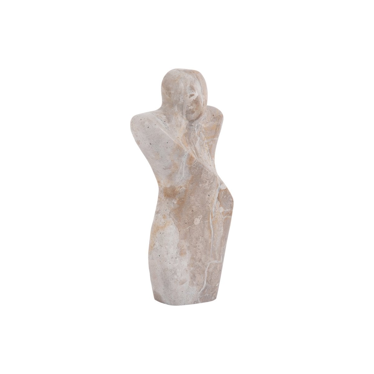 Statue mâle abstrait en marbre vue de côté