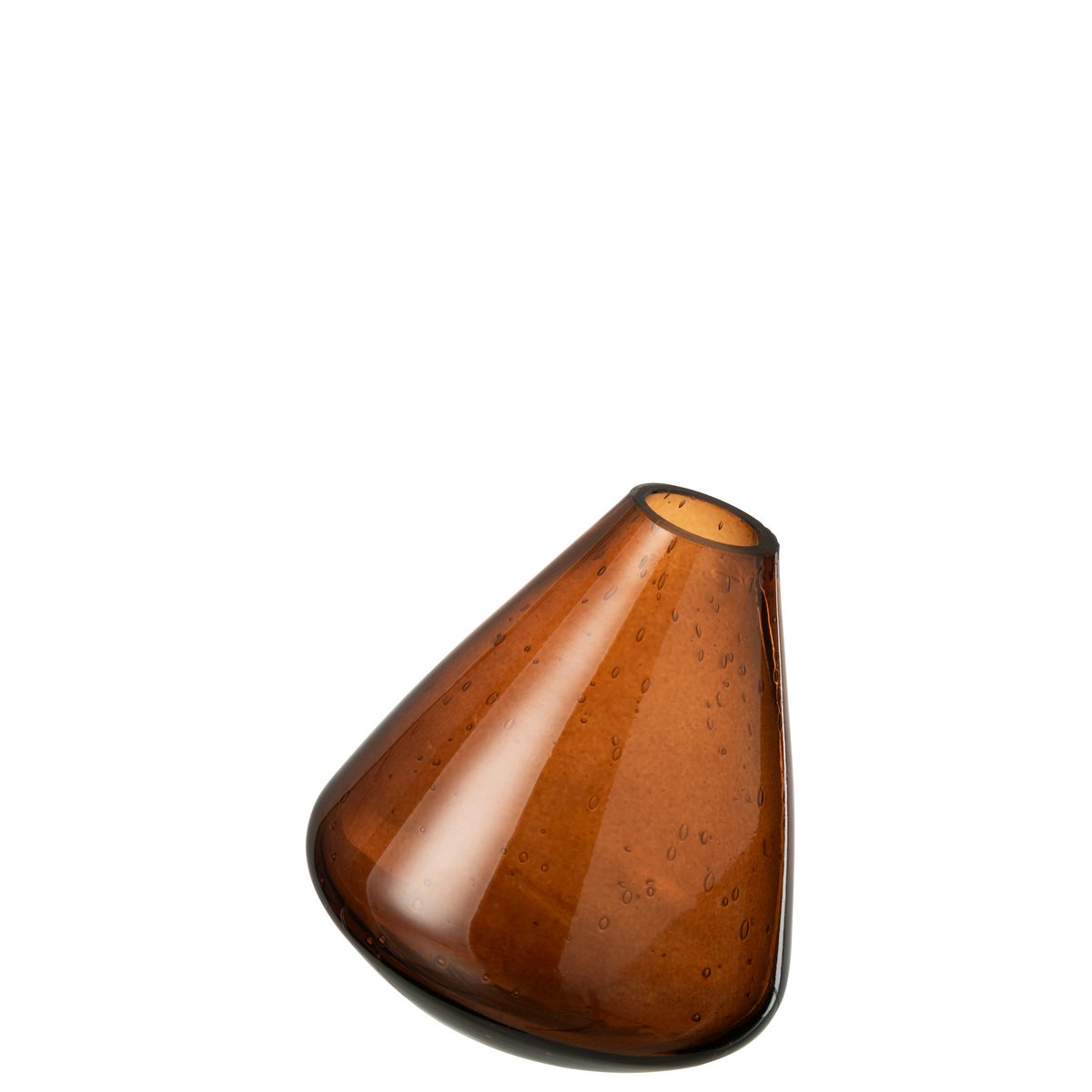 Vase Topaz J-Line en verre marron, élégant et moderne