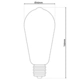 Lampes à LED 4 set E27 version 4 watts, en métal et en verre, blanc chaud