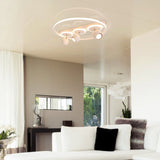 3 taches de plafond LED "Ronda" Ø 50 cm, en métal et en plastique, blanc, gu10, taches à l'intérieur
