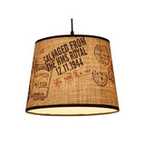 Suspension avec abat-jour textile "Print"