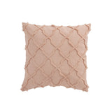 Coussin J-Line Wavy Diamonds - coton - rose clair