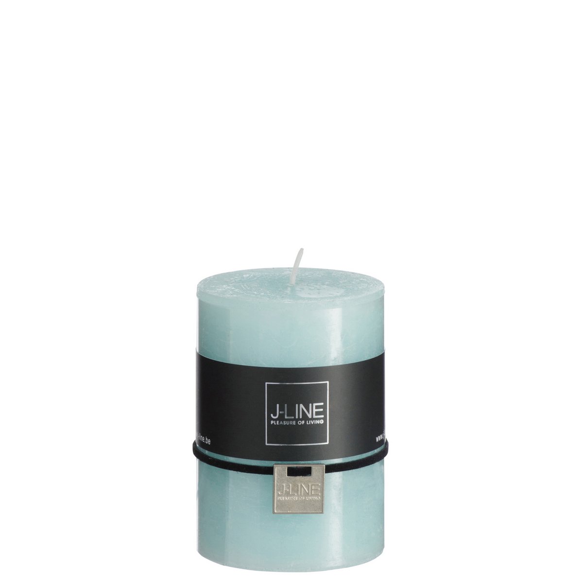 Détail de la texture de la bougie cylindrique J-Line, couleur aqua