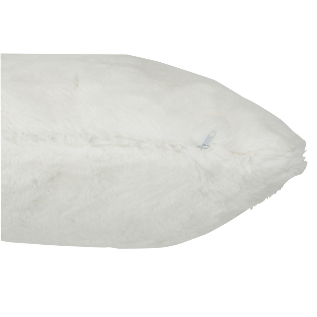 Coussin J-Line Cutie blanc en polyester sur canapé moderne