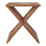 Tabouret Erto - Naturel, Teck, 40x35x45 cm