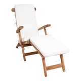 Arrecife Coussin Chaise Longue - Blanc, Coton, 197x55x5 cm