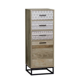 Détail des tiroirs de la commode scandinave