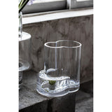 Vase moderne de style constructiviste, design haut de gamme, verre clair FUSIO 25
