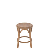 Tabouret J-Line Ali en teck naturel - vue de face